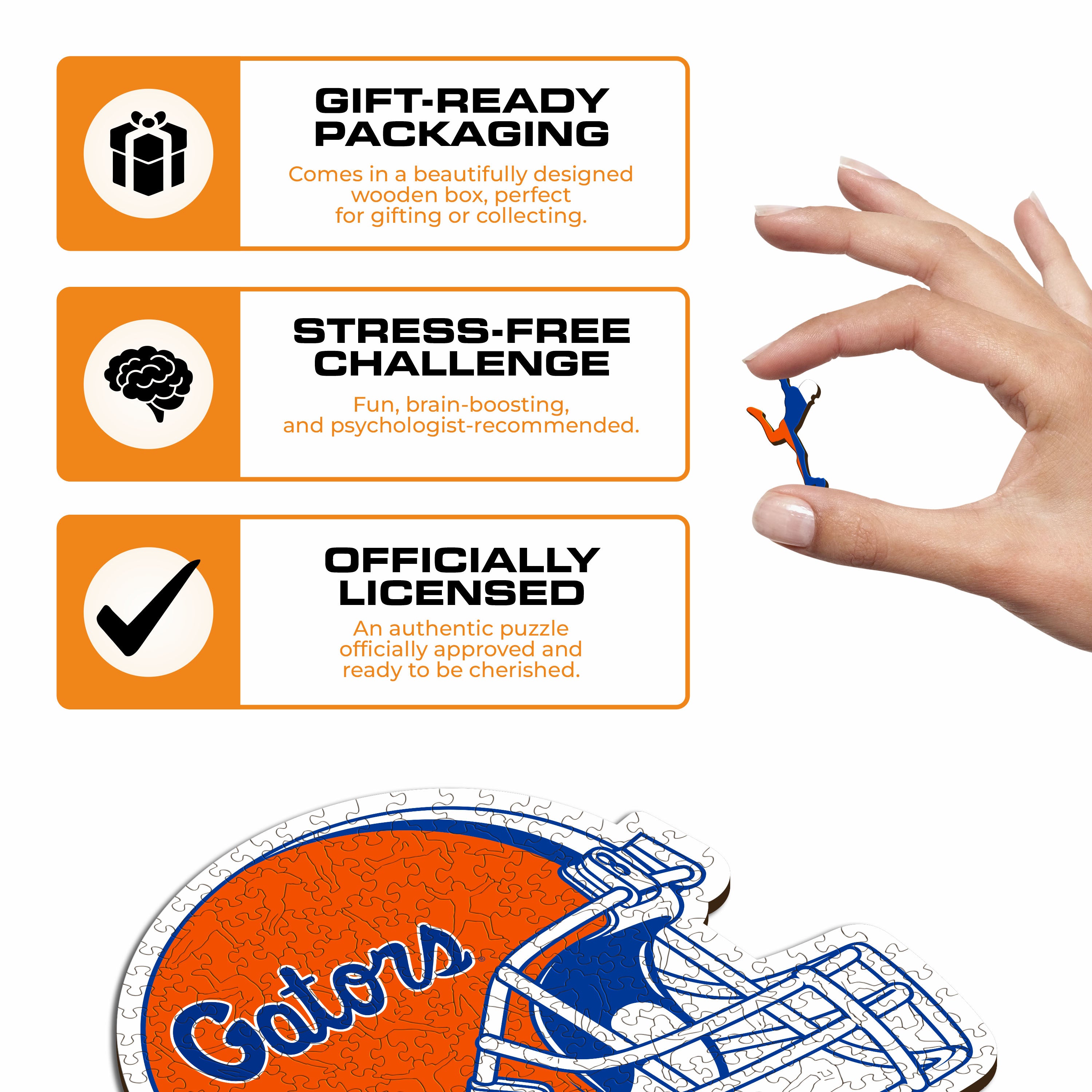 University of Florida Helmet - Wooden Puzzle