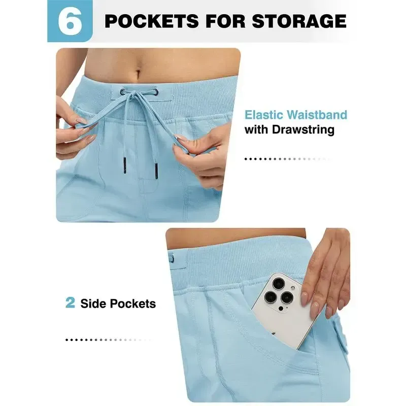 🔥8-Pack Women's Lightweight Cargo Capris – Multi-Pocket Casual Capris (All Colors)