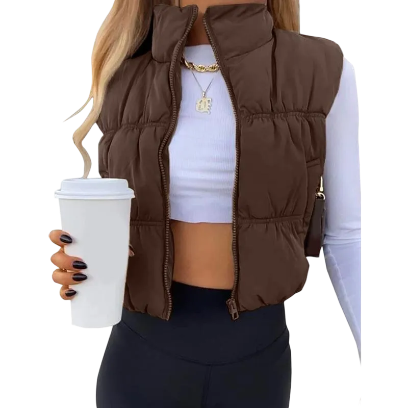 Sleeveless padded puffer vest