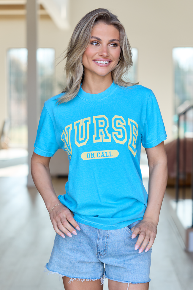 Nurse On Call Blue Graphic Tee