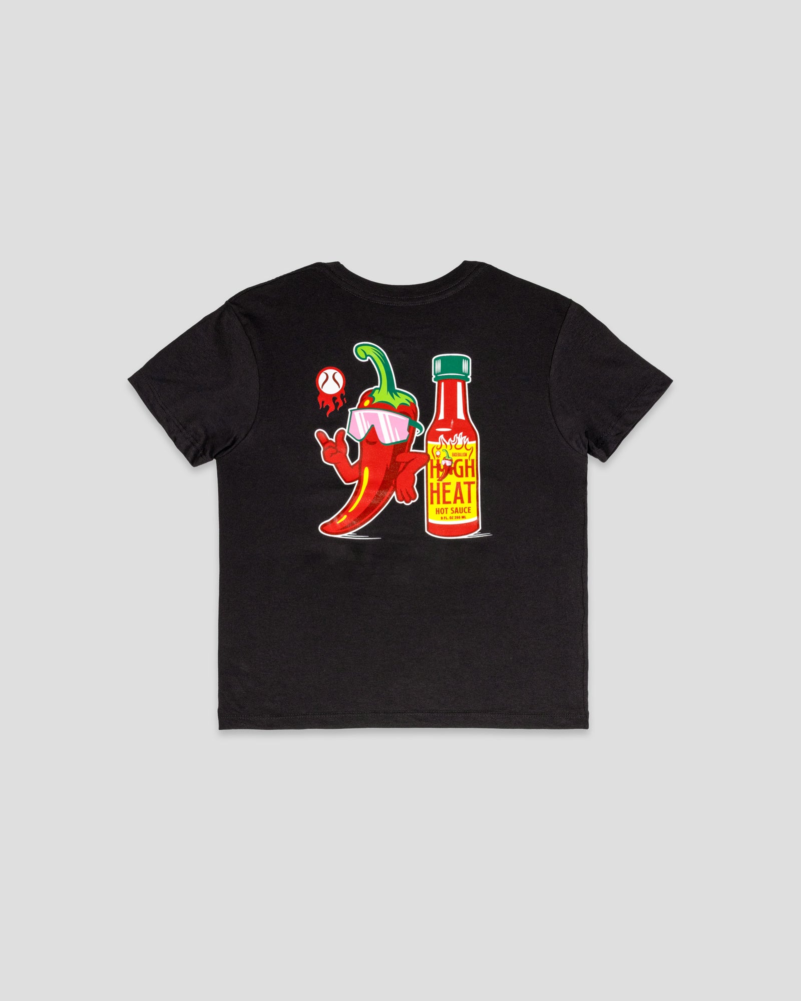 High Heat Hot Sauce Glow in the Dark T-Shirt (Black) - Youth