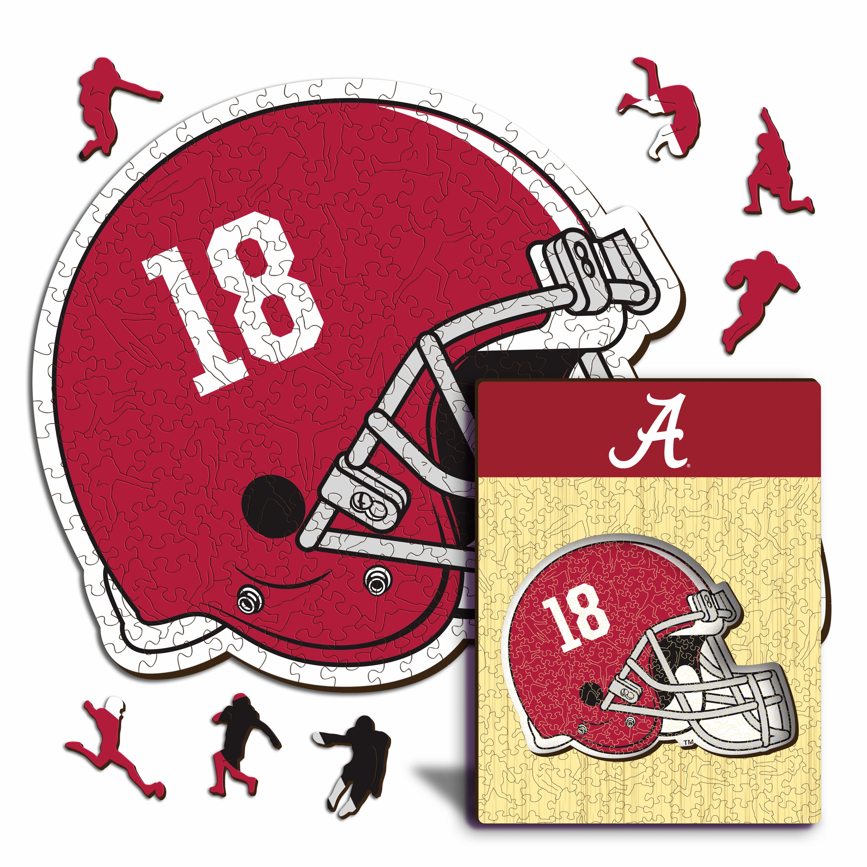 University of Alabama Helmet - Wooden Puzzle