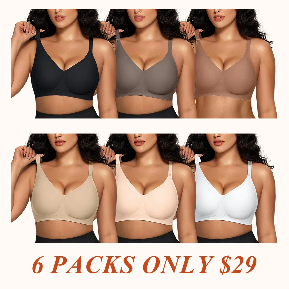 Women Comfortable Push Up Bras Wireless Seamless Full Coverage Bra