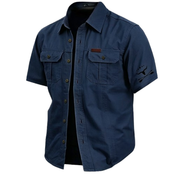 🔥Cow Print Casual Men's work shirt short sleeve