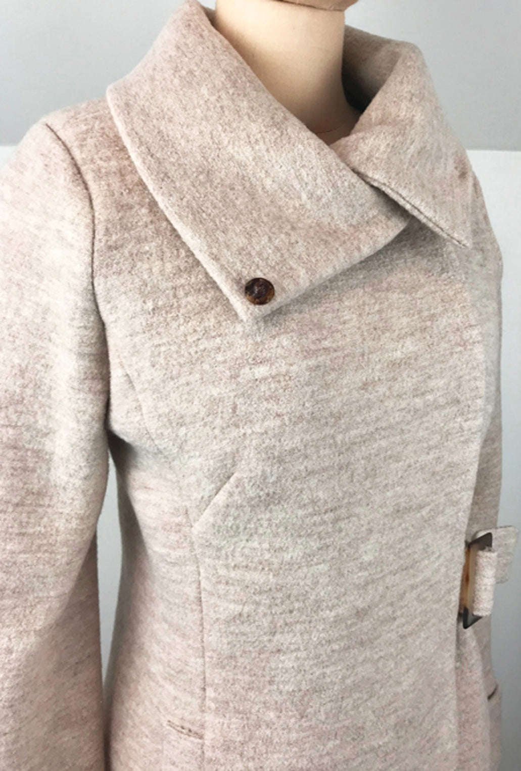 SANDSTONE COWL NECK COAT