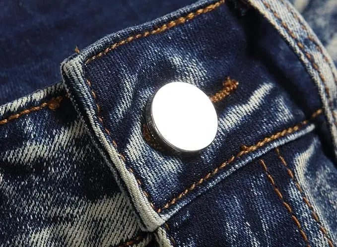 Men's Ripped Denim Shorts, Stretch, Distressed Street Style