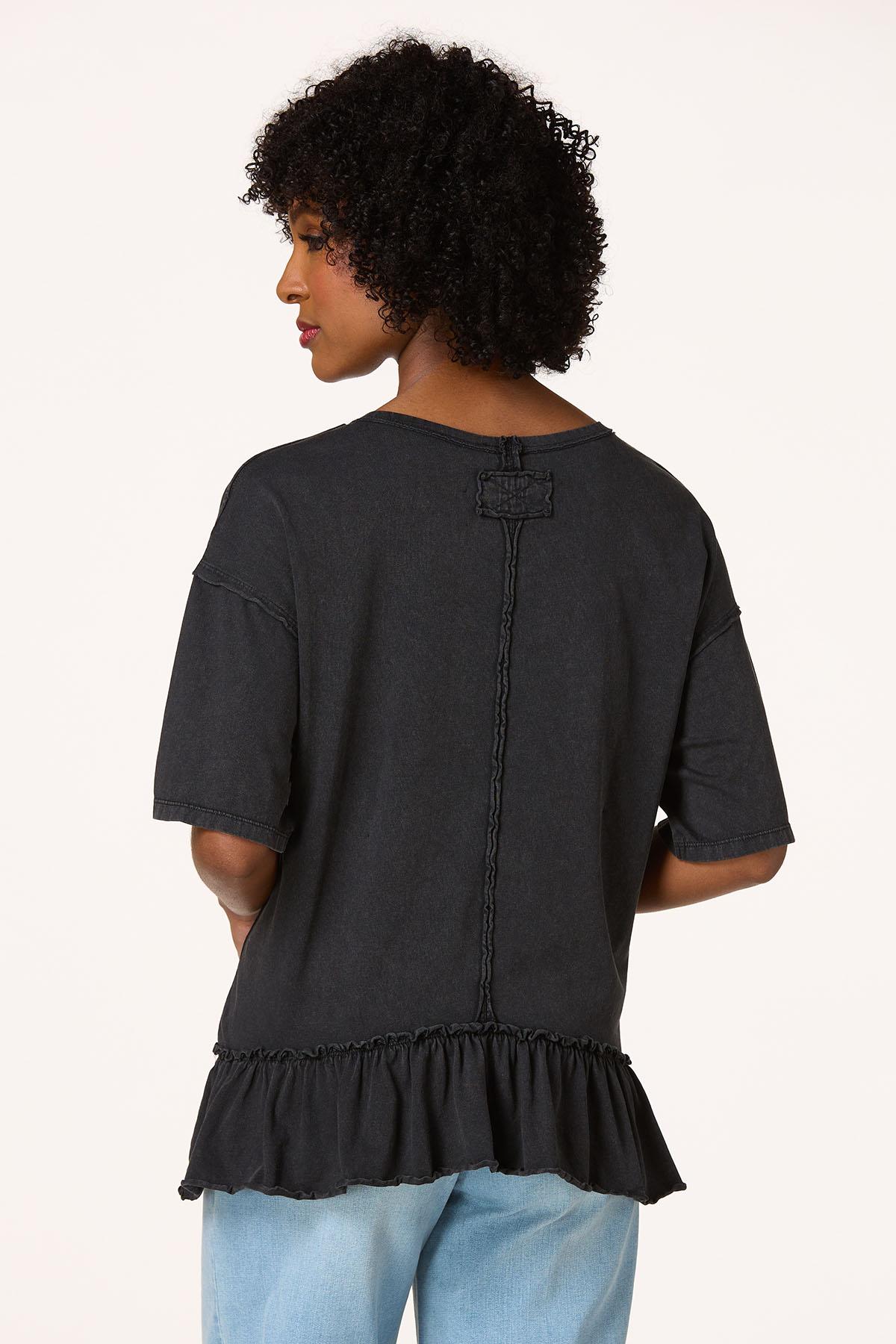 Hibiscus Flower Oversized Flounce Top