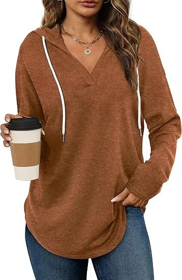 Womens Fashion Tops Hoodies for Women Pullover Oversized Sweatshirts Long SLeeve Shirts Loose Fit