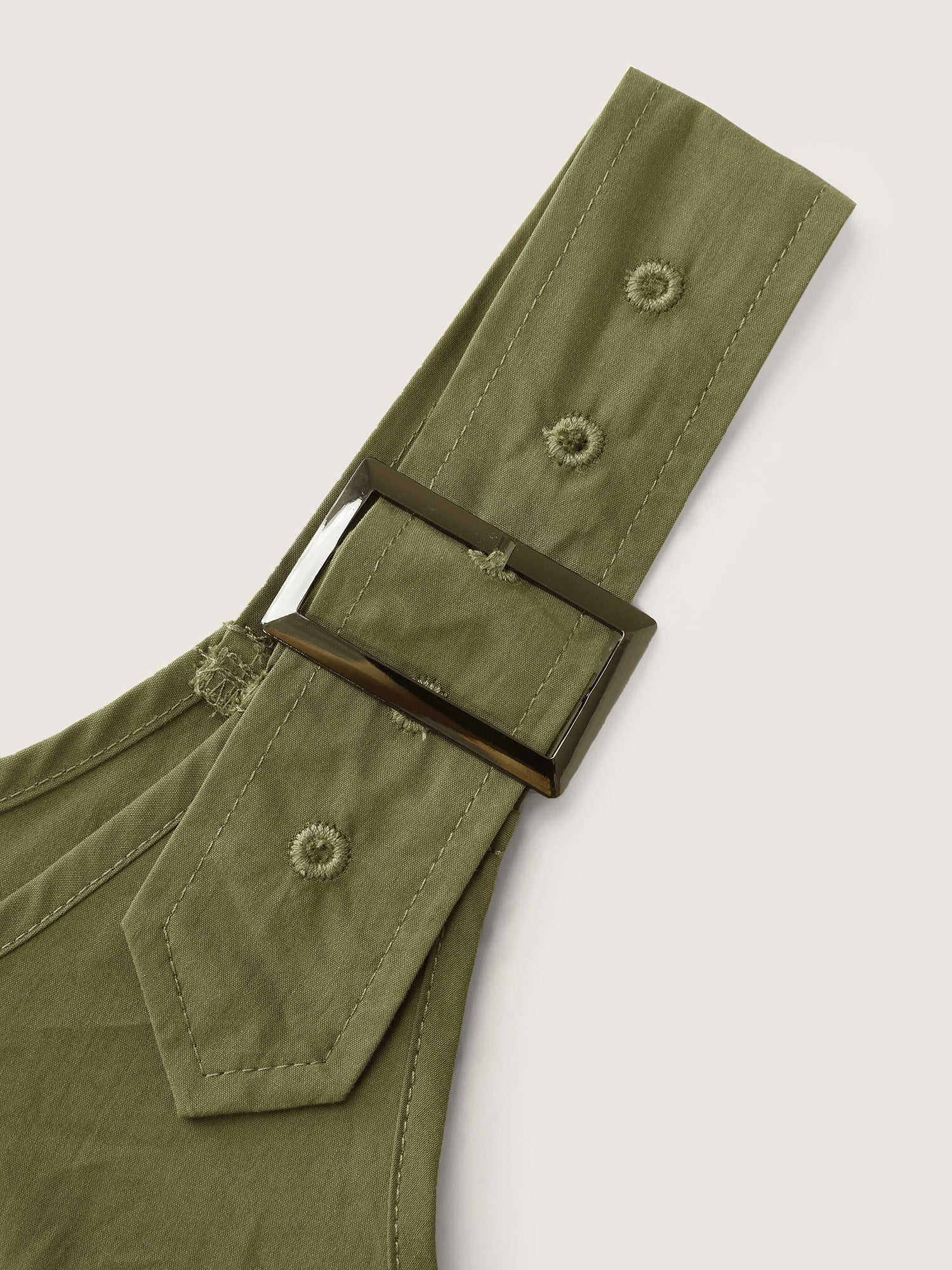 Pure Cotton Pleated Drop Waist Overall Midi Dress