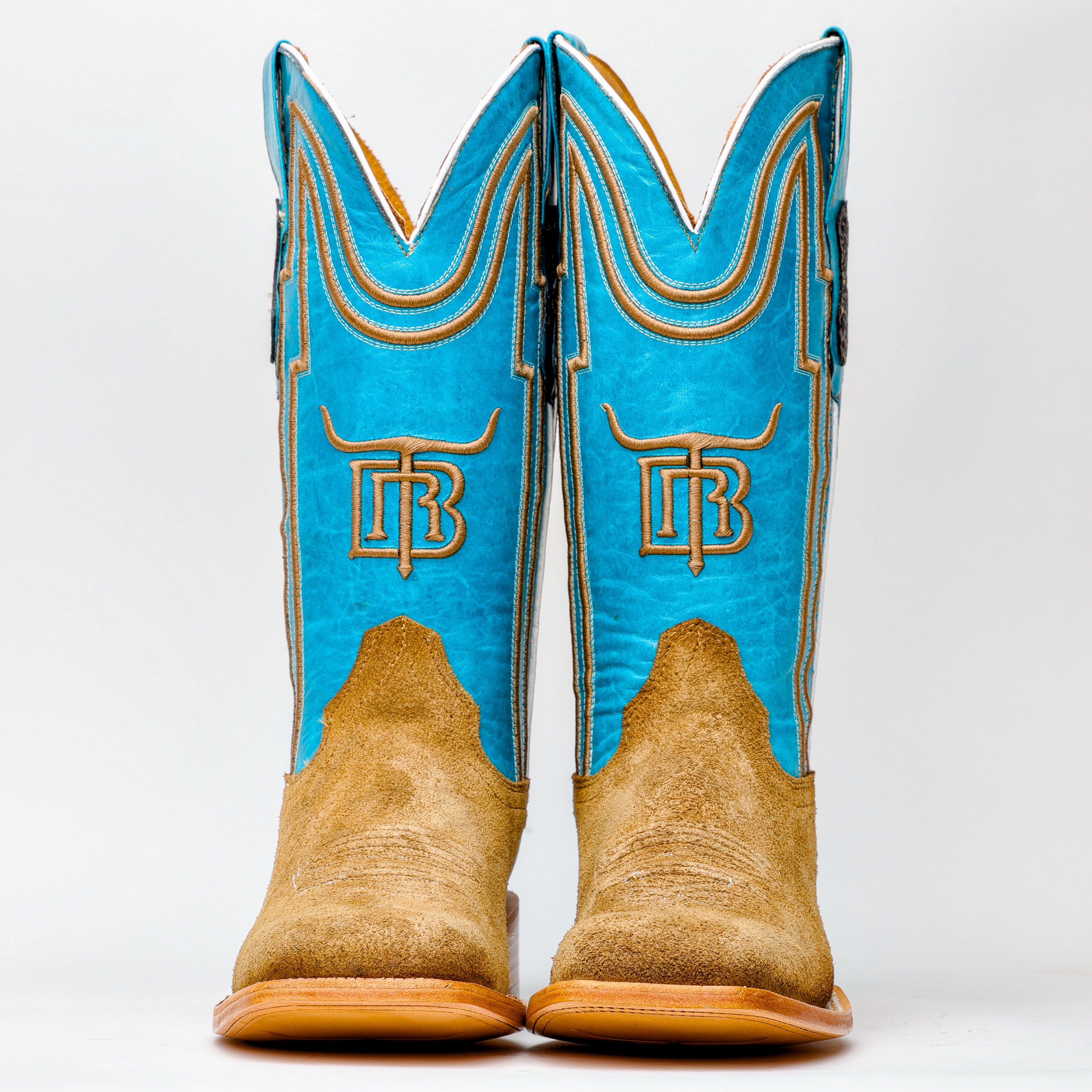 Honey Rough-Out Boots - Square Toe