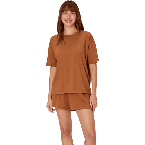 Women's Loungewear Set (2-Piece) — Ultra-Soft, Loose-Fit T-Shirt and Sleep Shorts