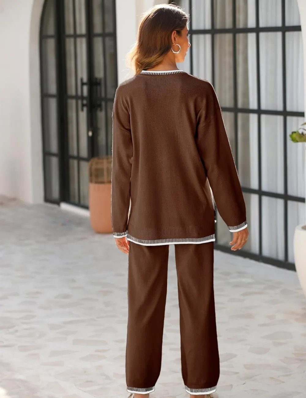 Women's 2-Piece Sets Spring Outfits Chic Comfortable Elastic Loungewear