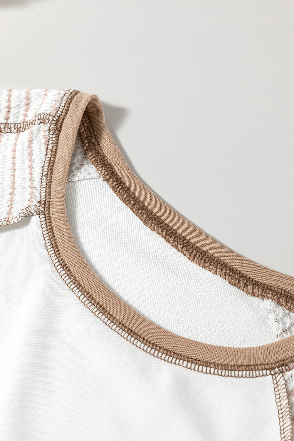 Striped Bracelet Sleeve Raglan Patchwork Top