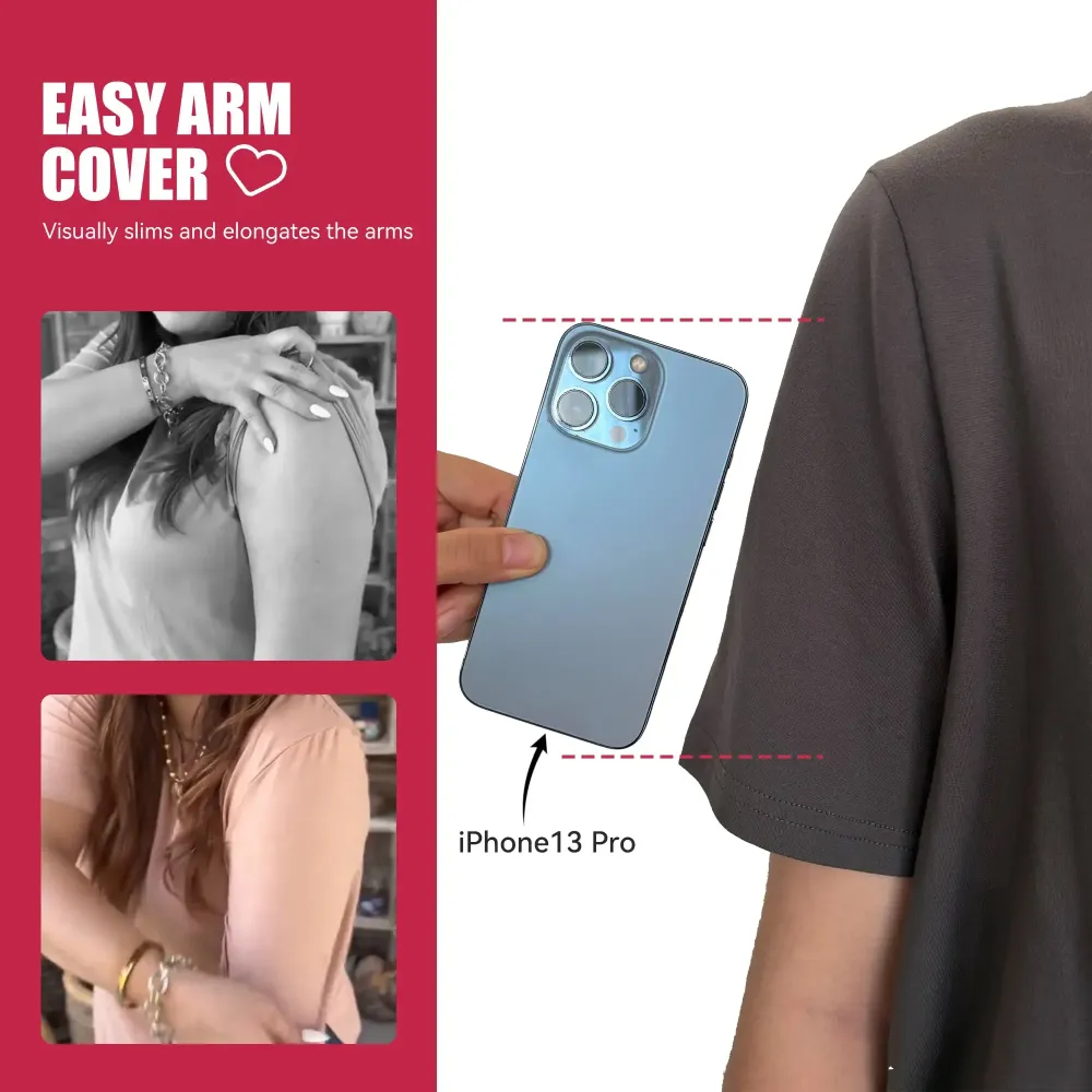 Women's Plus Size Short/Long Sleeve T-Shirts - ‌Lightweight Casual V-Neck Tops for Fall, ‌Breathable Loose Fit‌