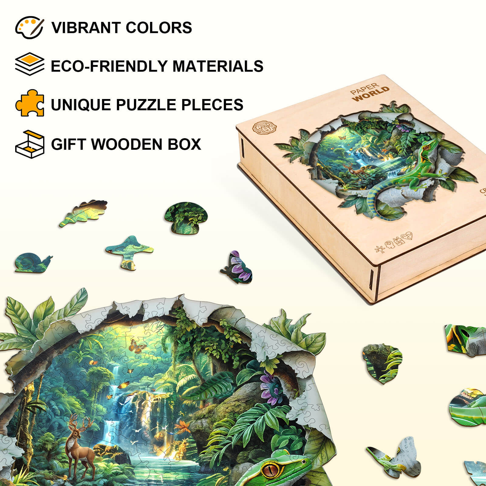 Paper World Wooden Jigsaw Puzzle