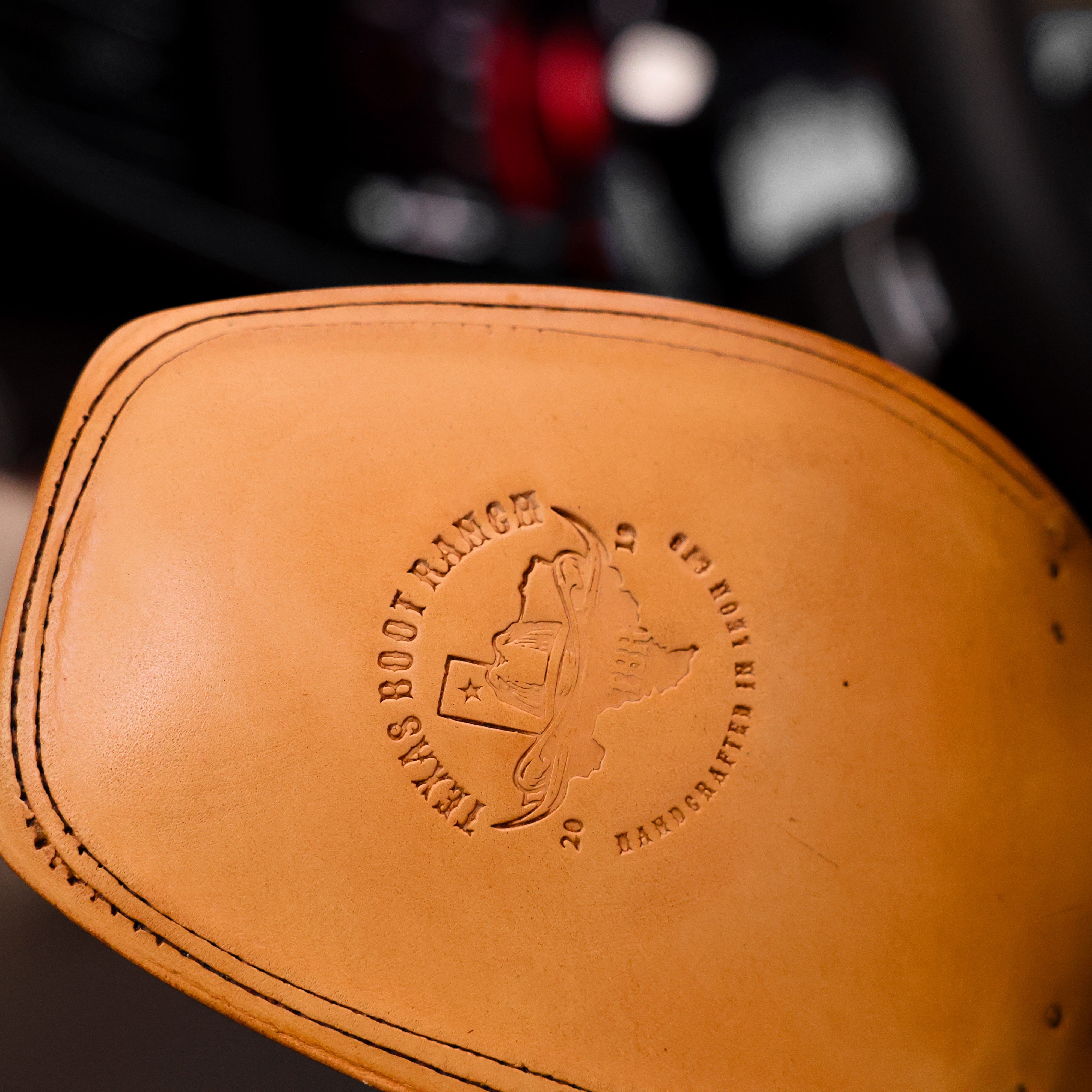 Honey Caiman Neck Leather Boots - Square Toe