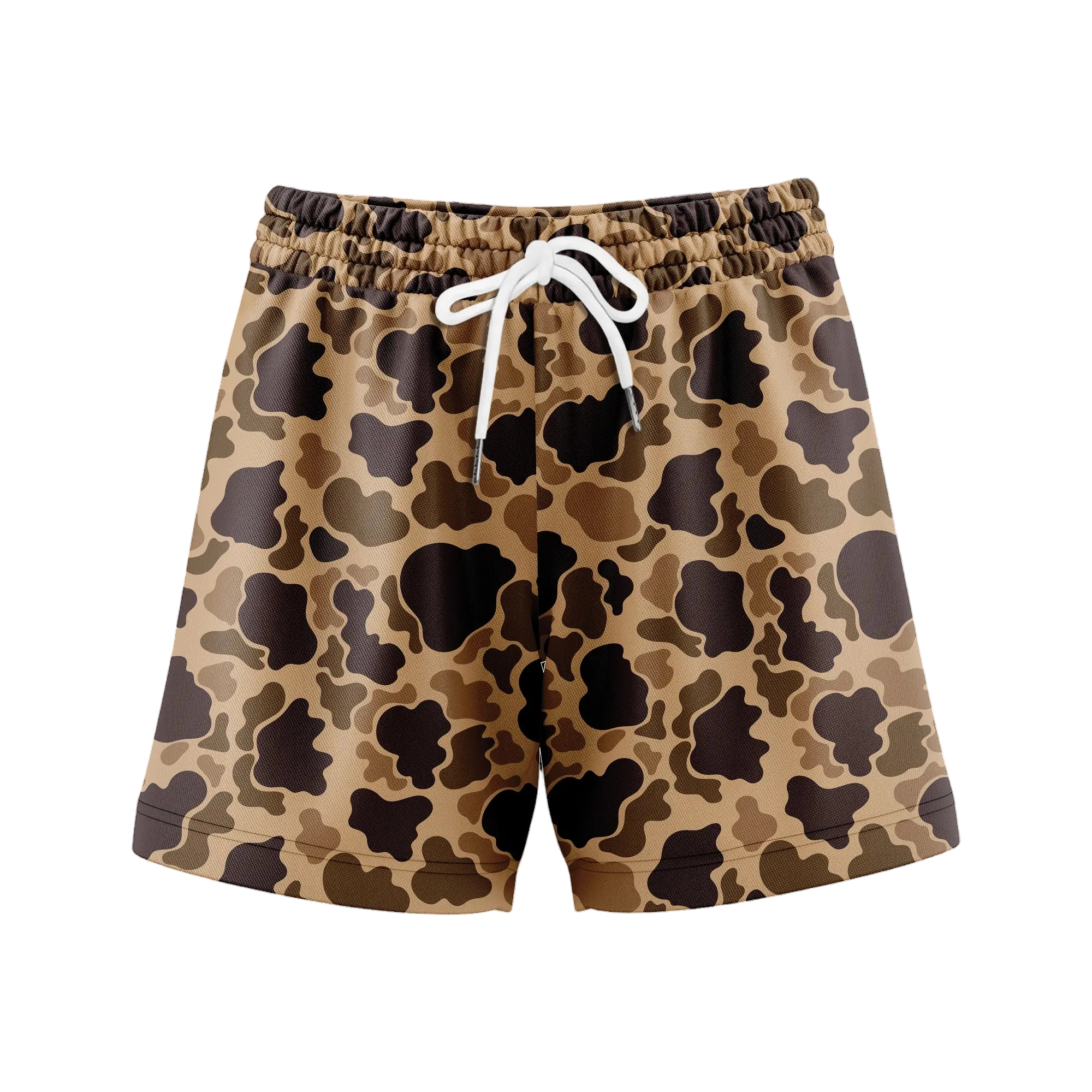 Pack 6 Duck Hunting Camo Shorts - 5 Inch Inseam Camo Mesh Design for Men & Women Ideal Gym Wear & Gifts Breathable & Comfortable