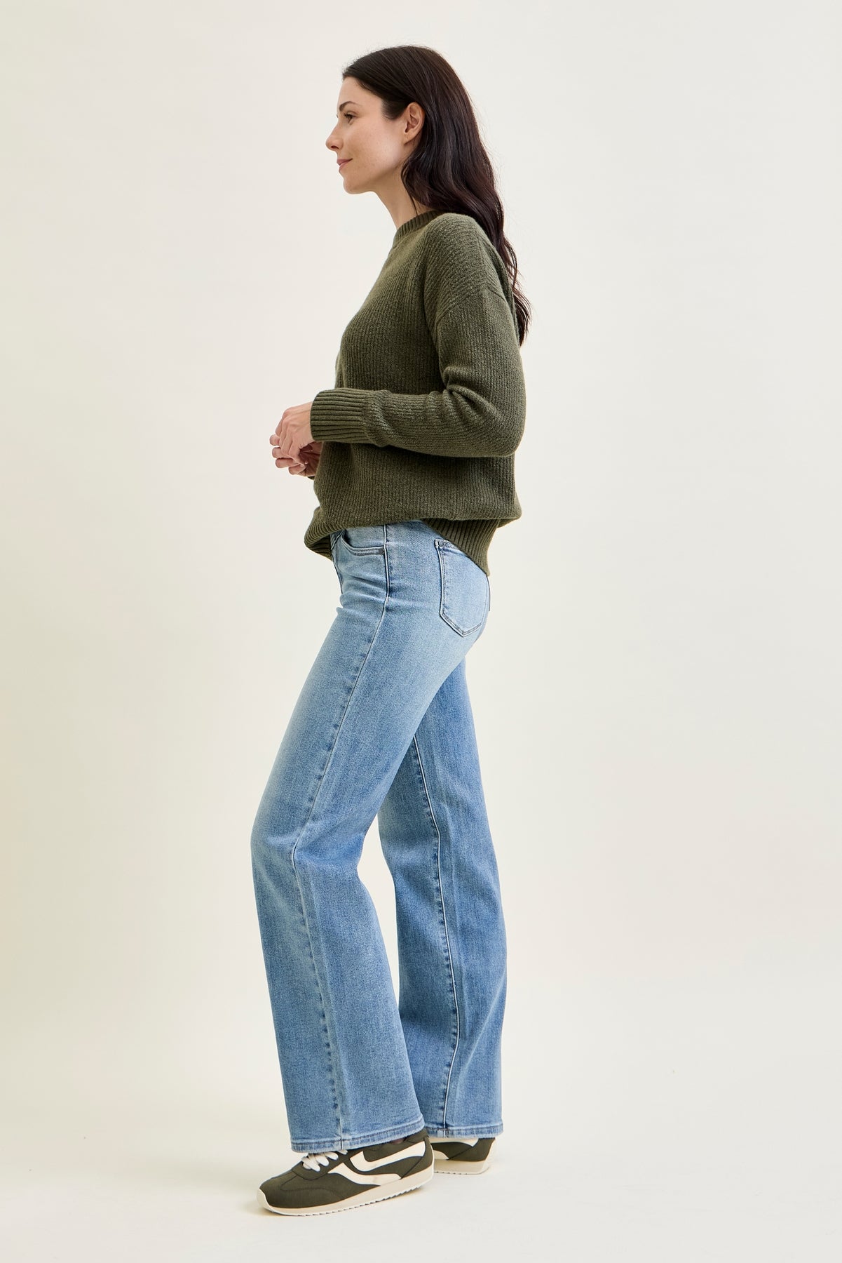 Allison High Rise Front Yoke Retro Wide Leg Jeans
