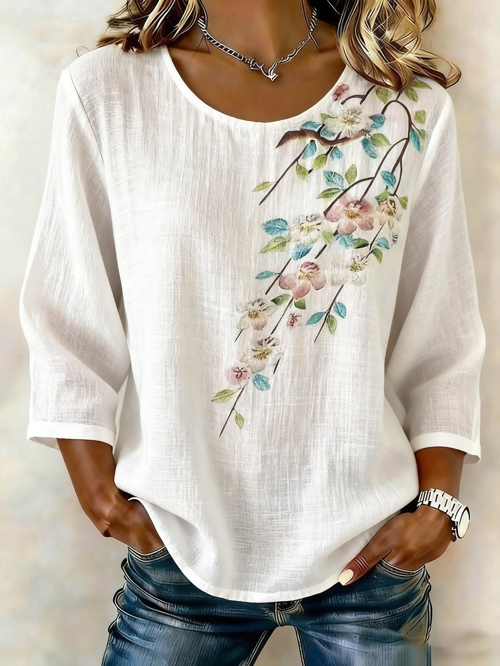 Women Cotton Linen Tops- Fast Shipping