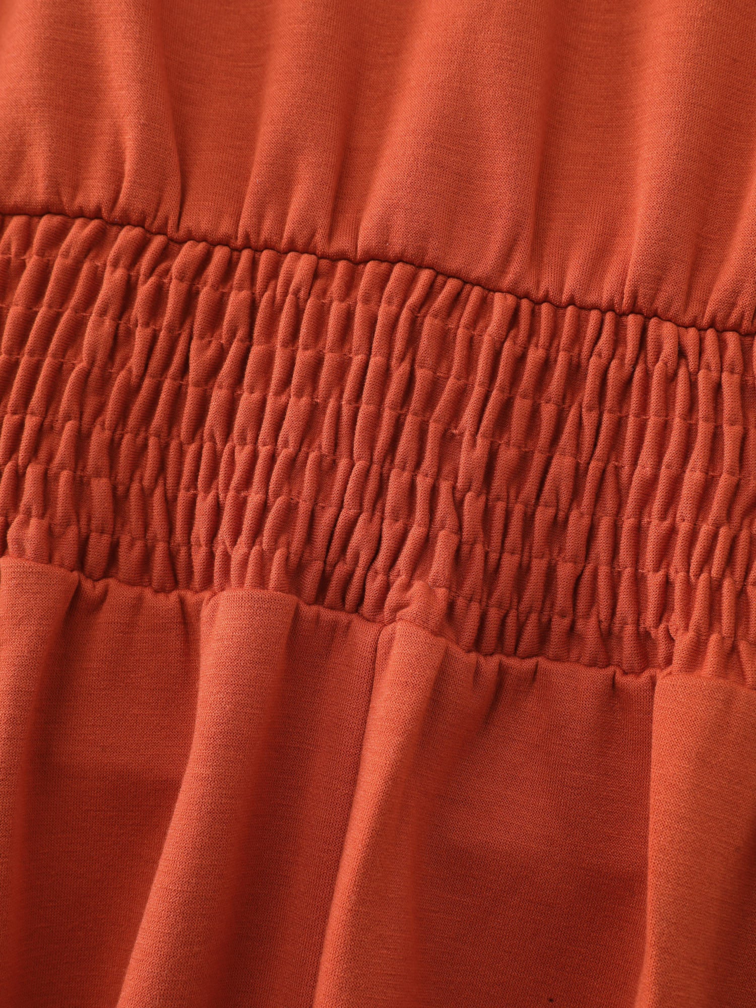 Butterfly Neckline Pockets Shirred Back Midi Dress