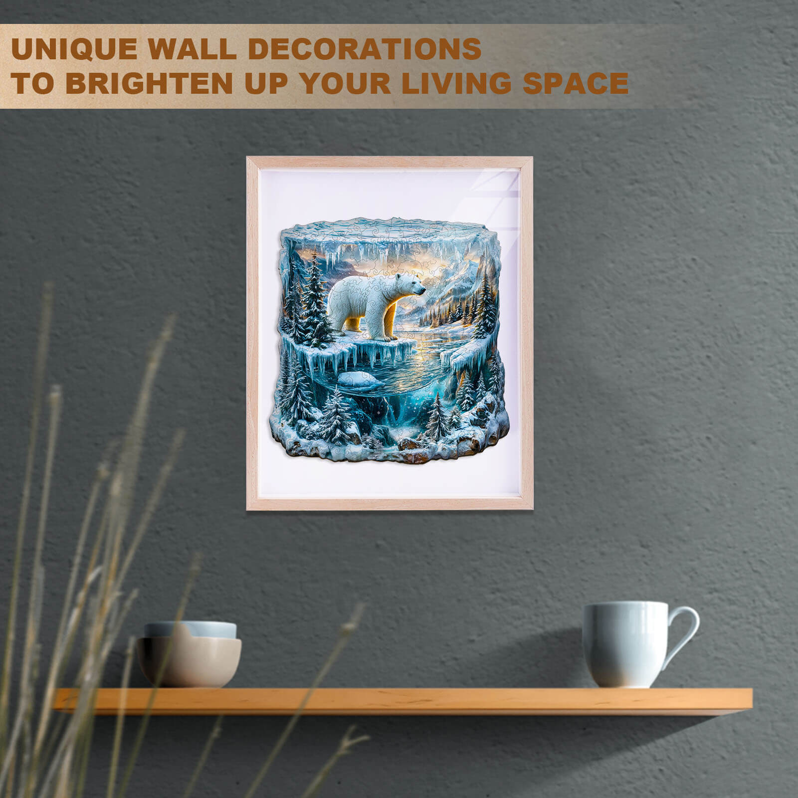 Frozen polar bears-1 Wooden Jigsaw Puzzle