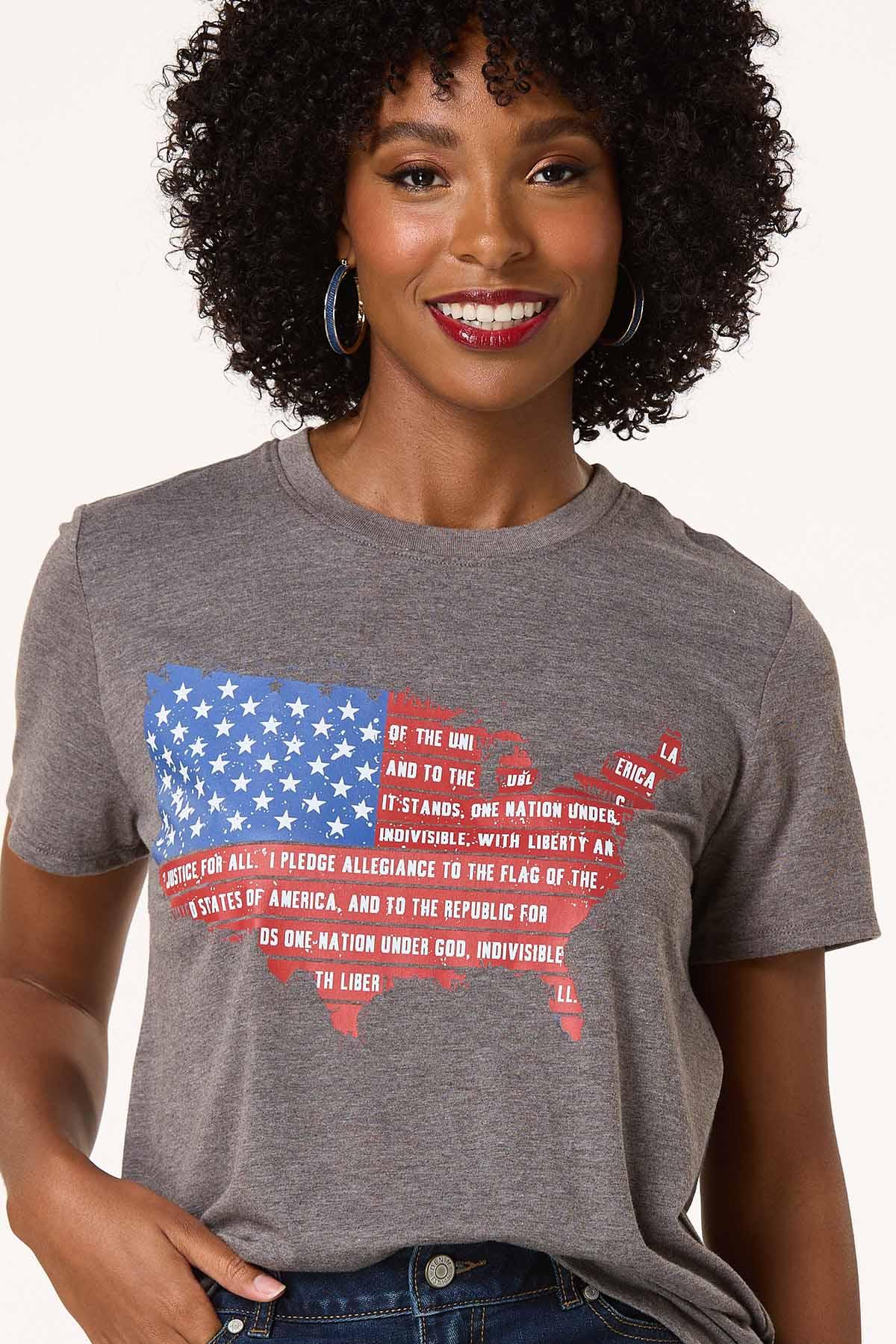 Pledge Of Allegiance Map Tee