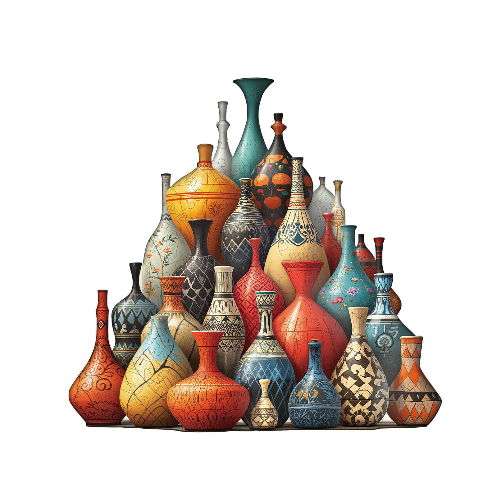 Moroccan ceramics Wooden Jigsaw Puzzle