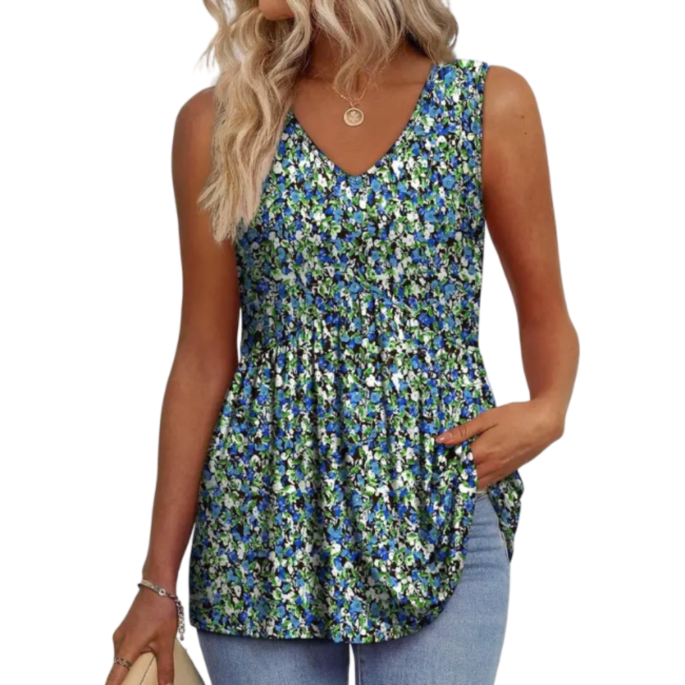 Womens Tank Tops  Flowy Peplum Tops for Women Dressy Sleeveless V Neck