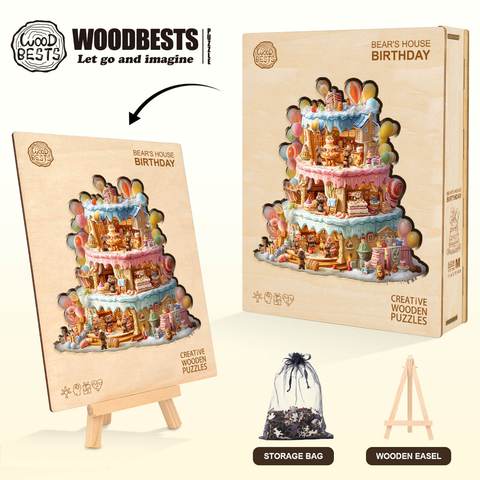 Bear's House - Birthday Wooden Jigsaw Puzzle