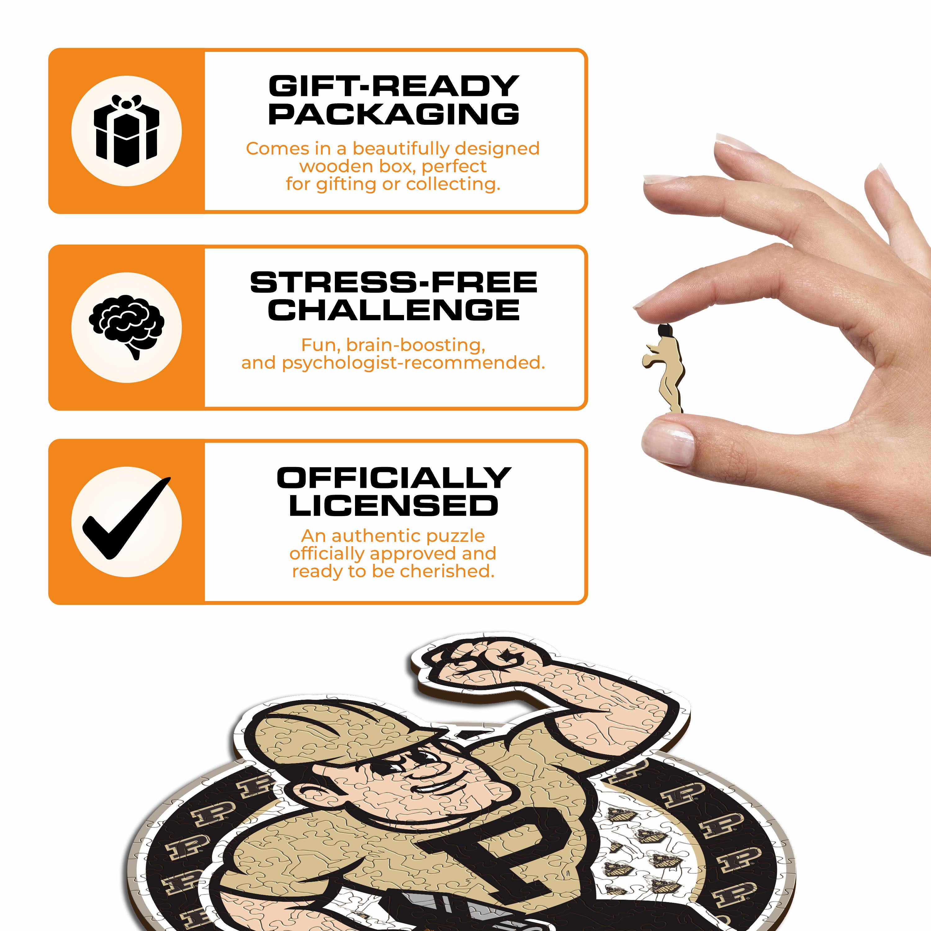 Purdue University Mascot - Wooden Puzzle
