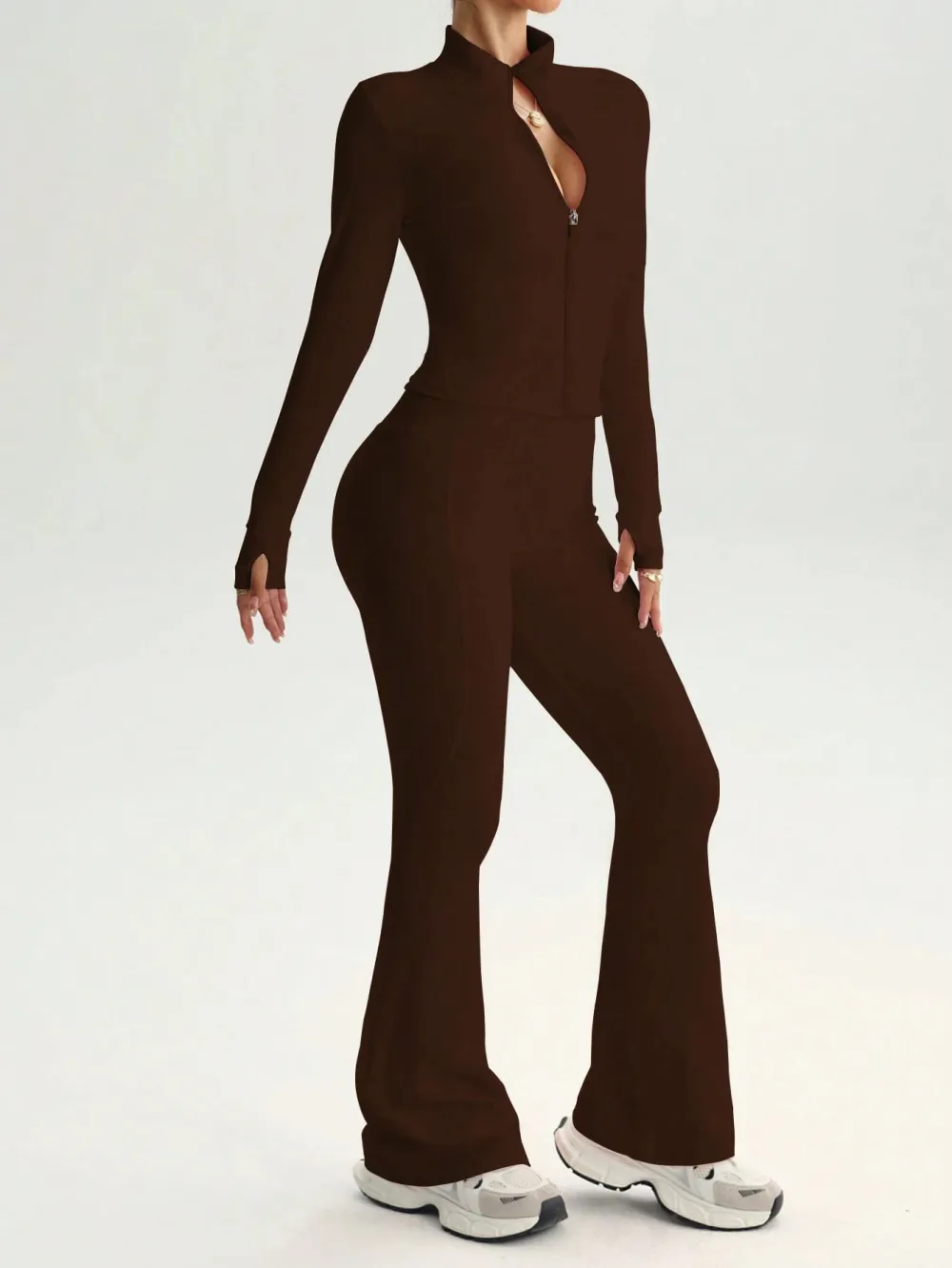 Women's Street Style 2-Piece Bodycon Activewear Set