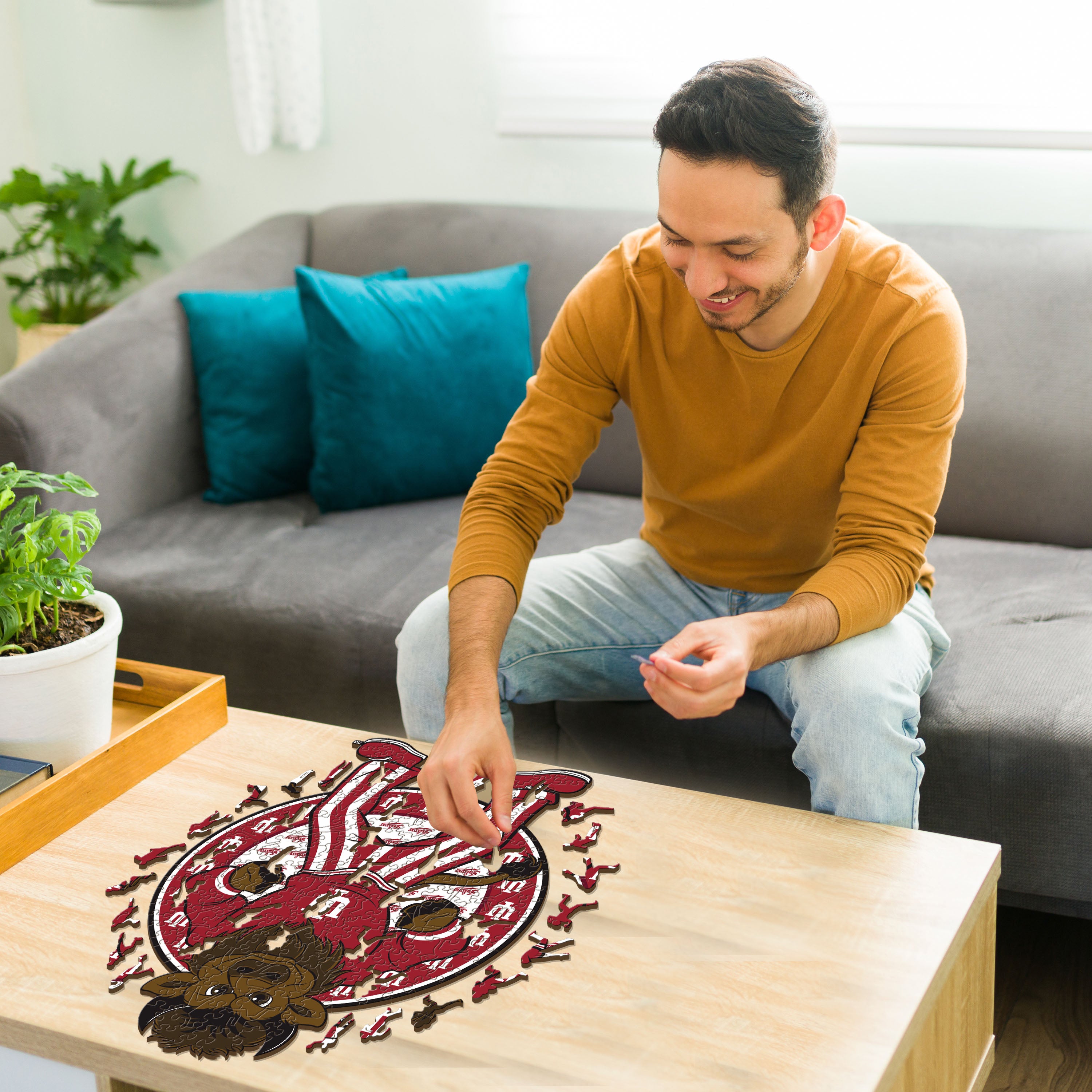 Indiana University Mascot - Wooden Puzzle