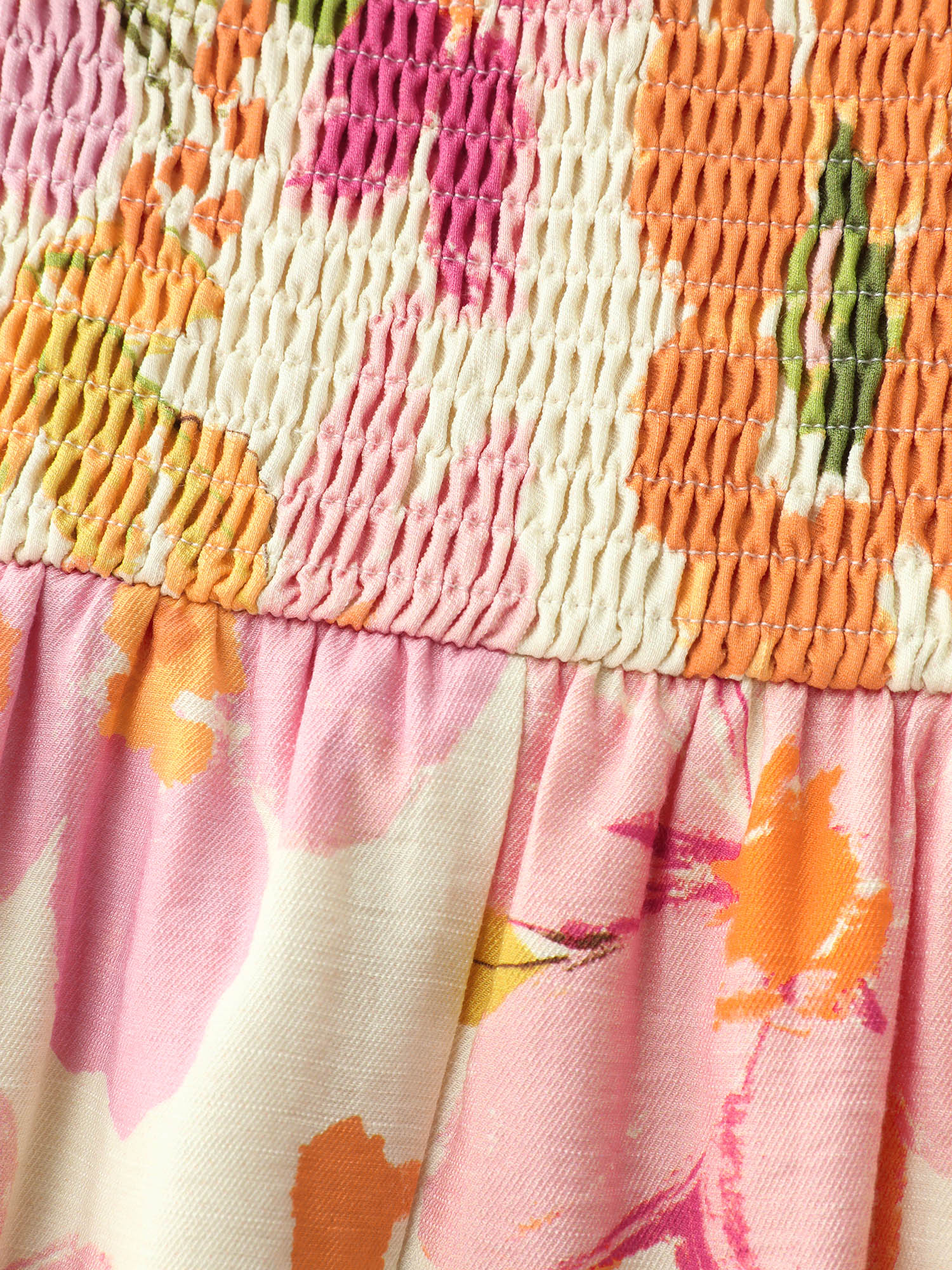 Bright Floral Print Halter Midi Dress