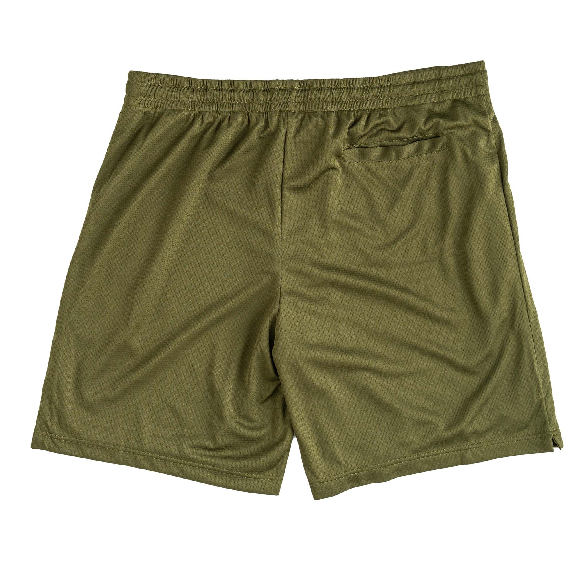 RELAXED CUT SHORTS WOLVES - OLIVE