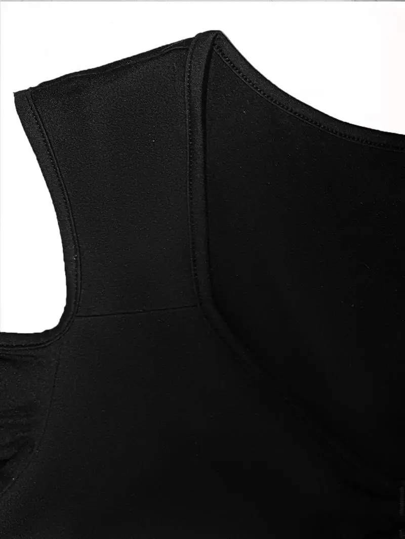 [Plus Size] Cold Shoulder Tee, Casual Asymmetrical Hem Short Sleeve T-shirt for Summer, Women's Plus Clothing for Daily Wear