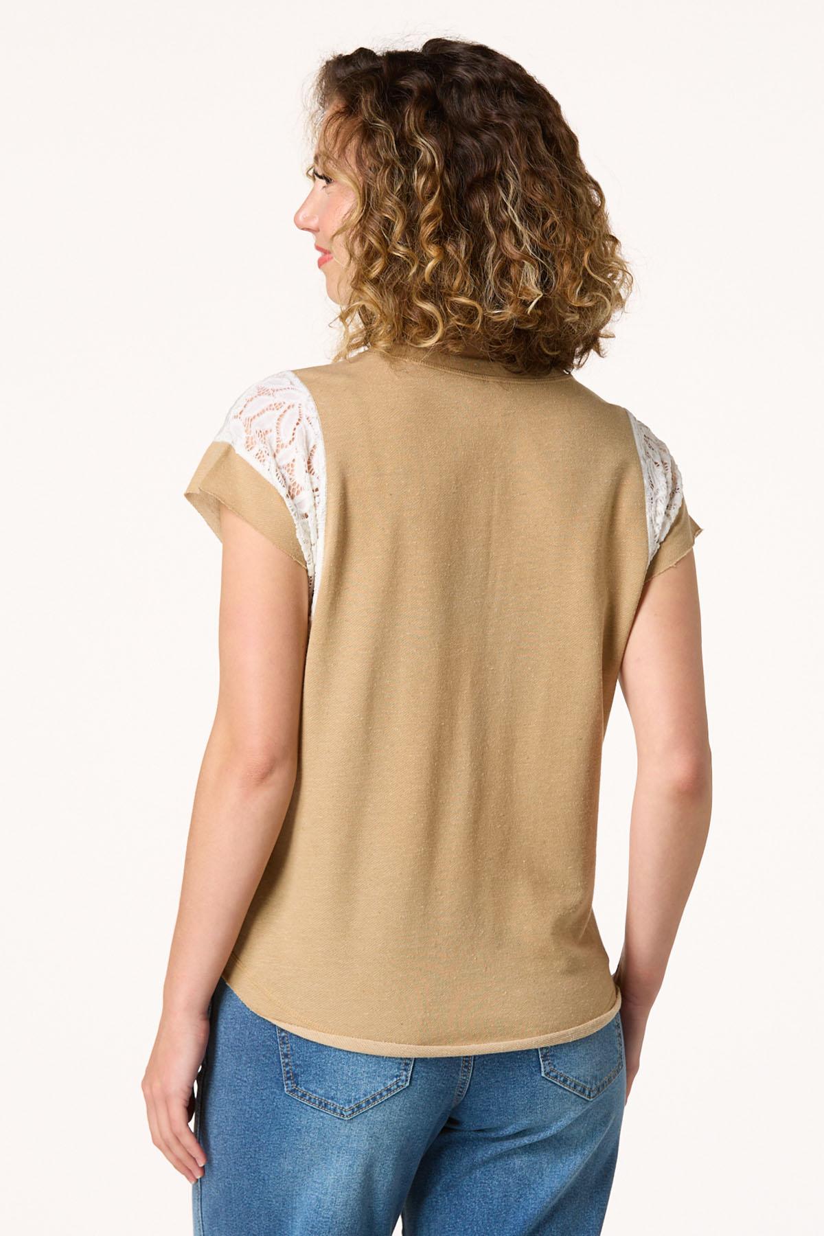 Floral Lace Sleeve Top