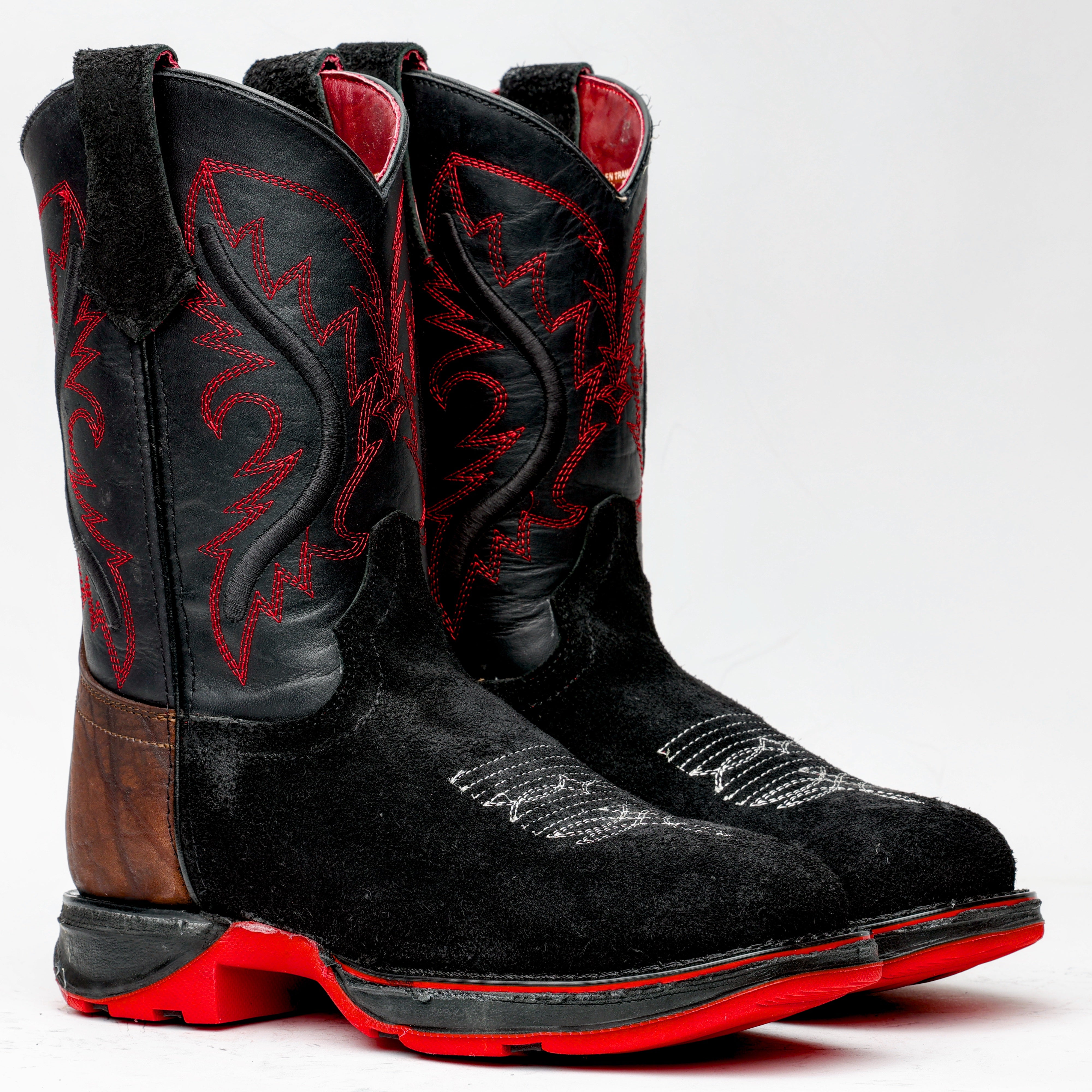 Black Rough-Out Leather Boots With 3D Lightweight Sole - Composite Toe