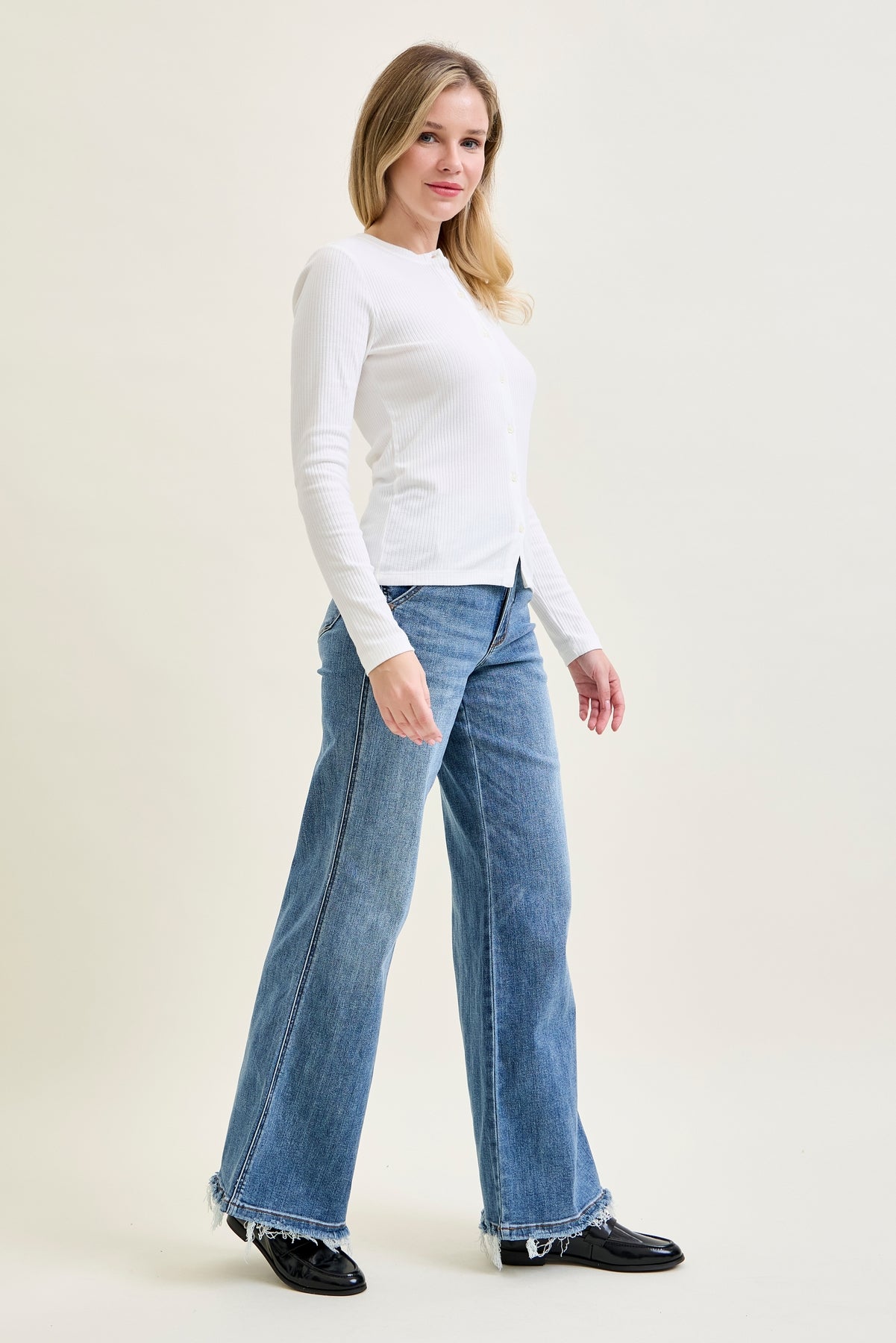 Sage High Rise Retro Wide Leg