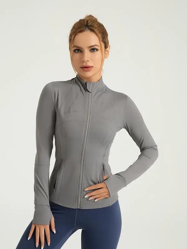 Women's Long Sleeve Stand Collar Sports Outerwear