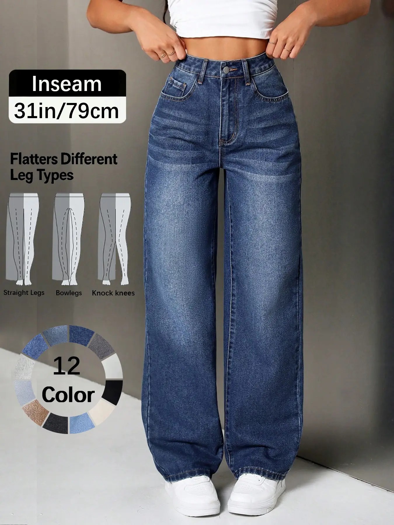 Women’s Comfort Stretch Elastic Waist Denim Jeans