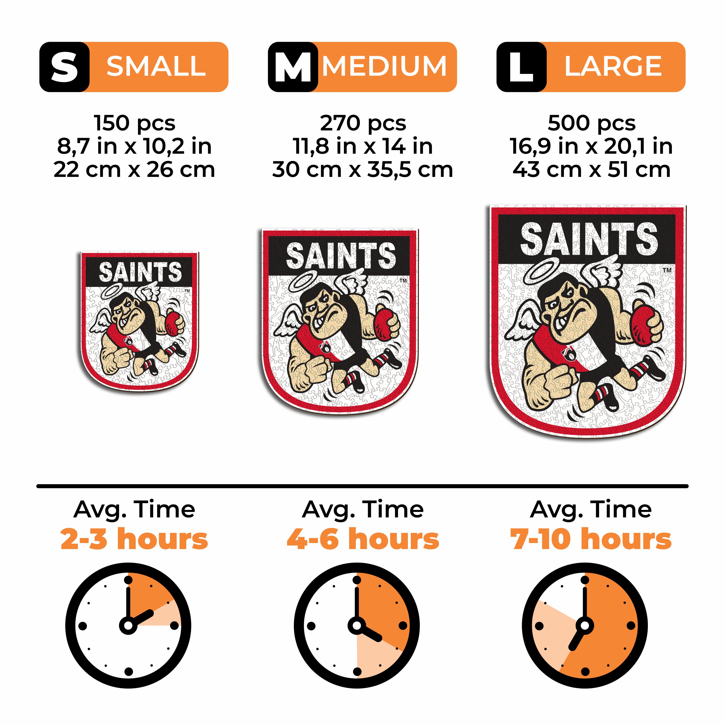 St Kilda FC Retro Mascot - Wooden Puzzle