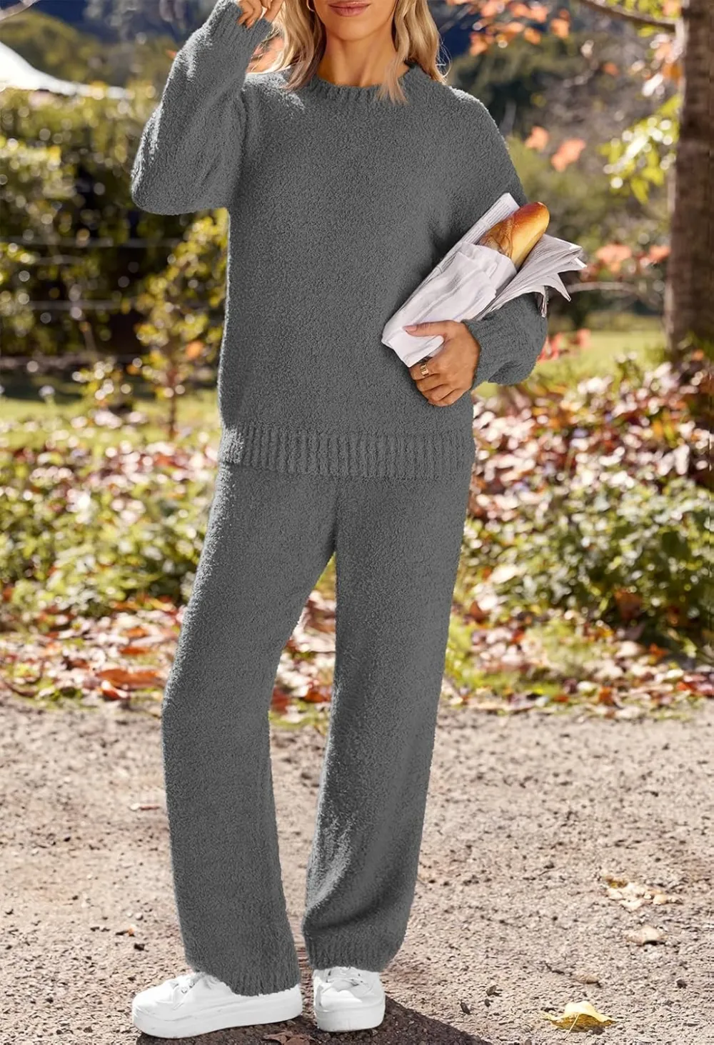 Womens Pajama Sets 2025 Fall Lounge Sweater Set