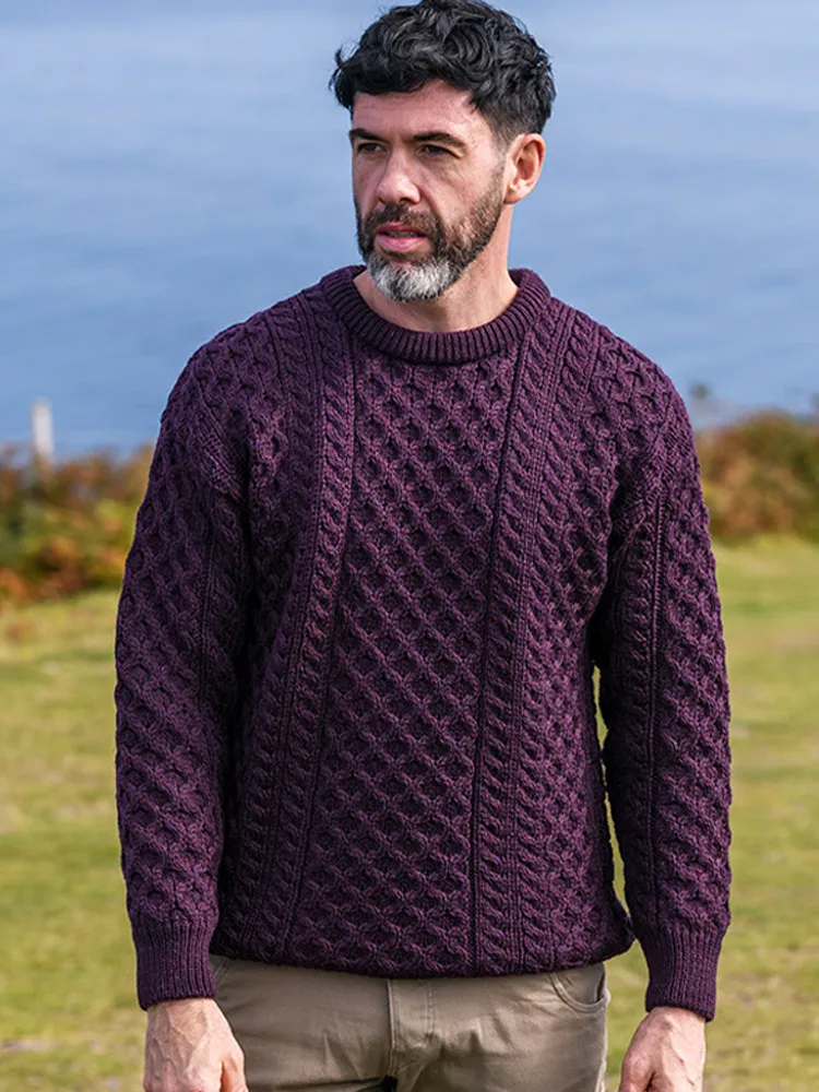 Men's Vintage Traditional Aran Sweater