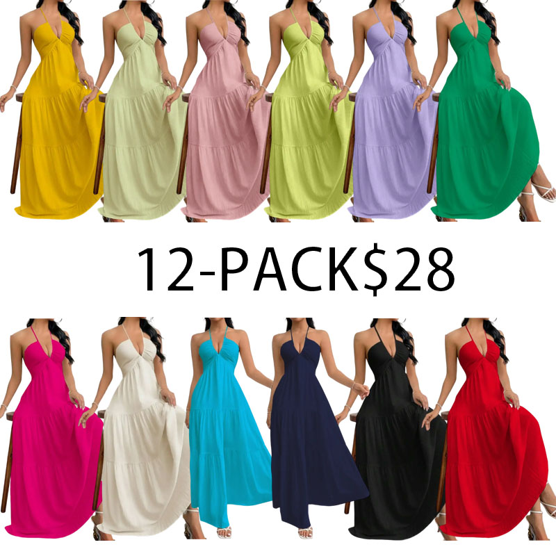 Women's Plain Sleeveless A-Line Dress – Casual Summer Mini