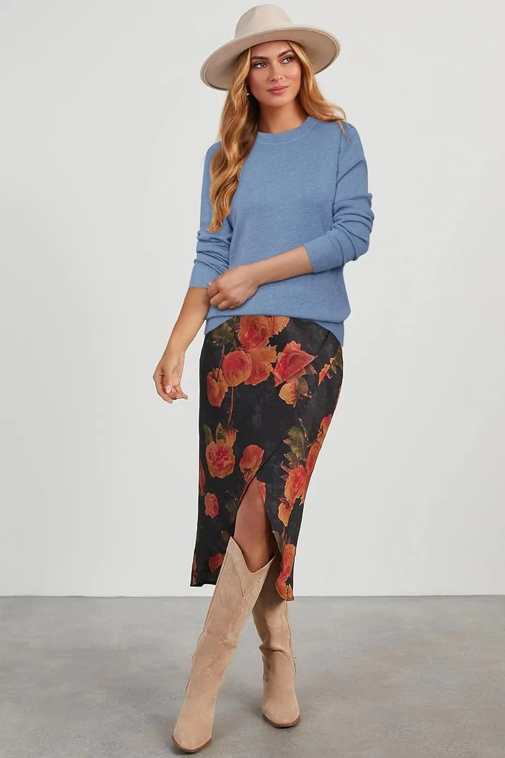 Women Fashion Wool Blend Sweater