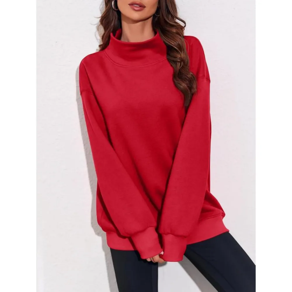 Women's Oversized Turtleneck Sweatshirt