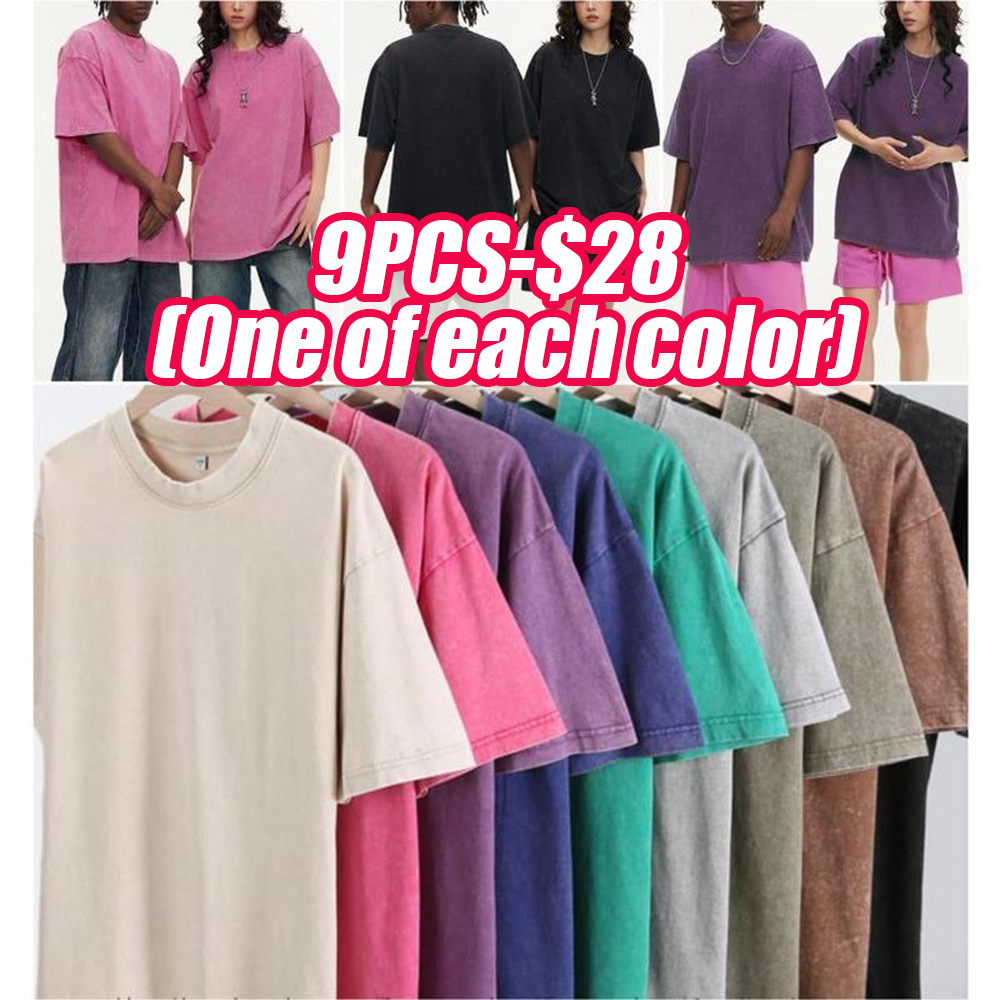Men’s Vintage Oversized Heavyweight Cotton T-Shirt Pack