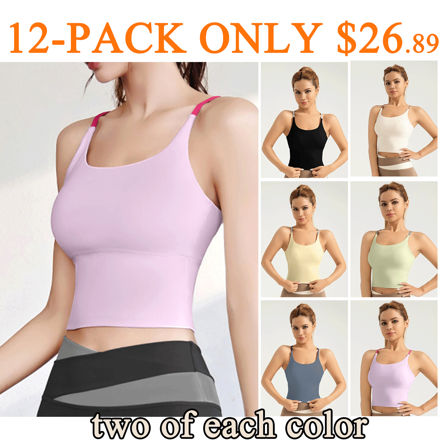 🔥Women’s Criss Cross Sports Bra – Comfortable & Durable Active Crop Top