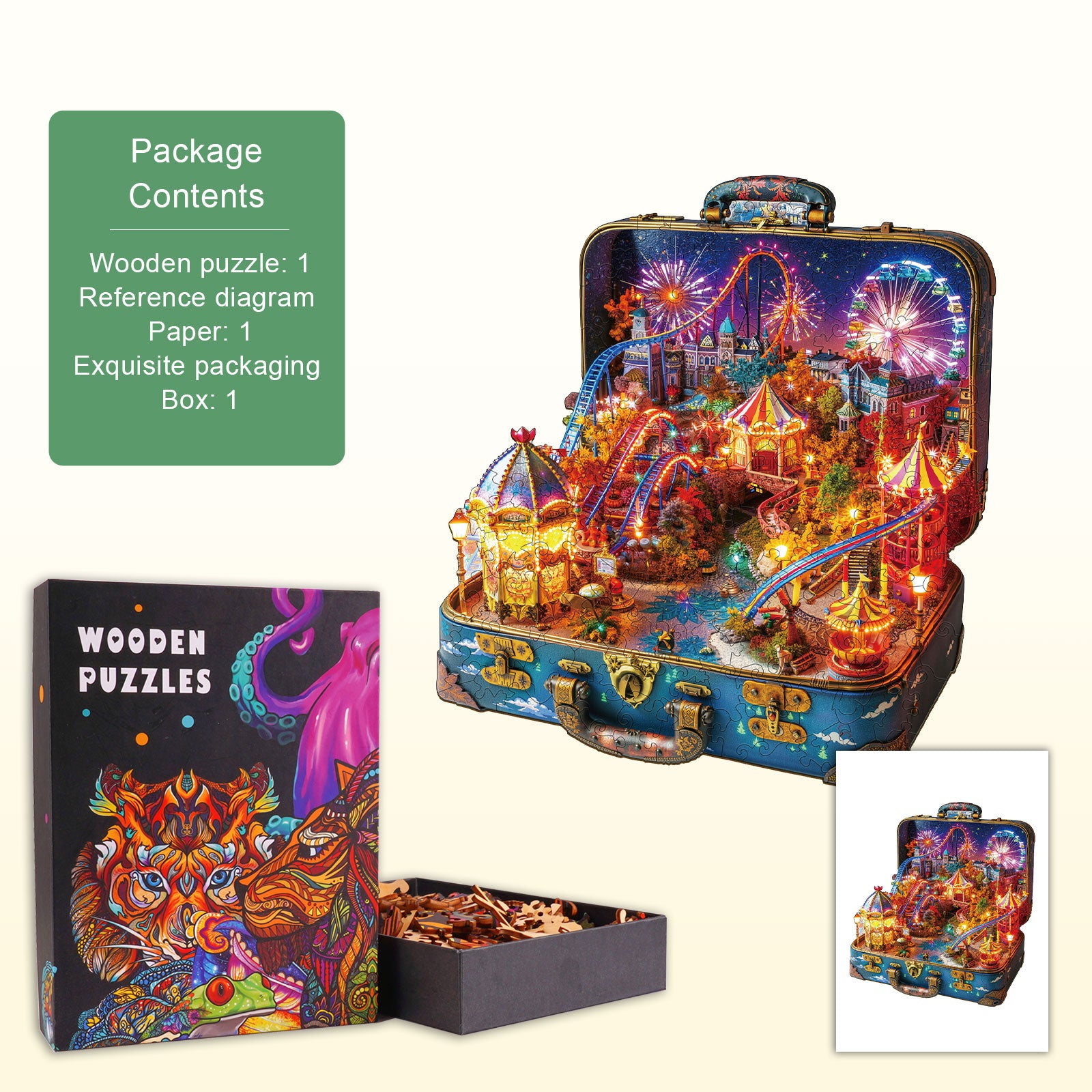 Neon Playground Wooden Jigsaw Puzzle