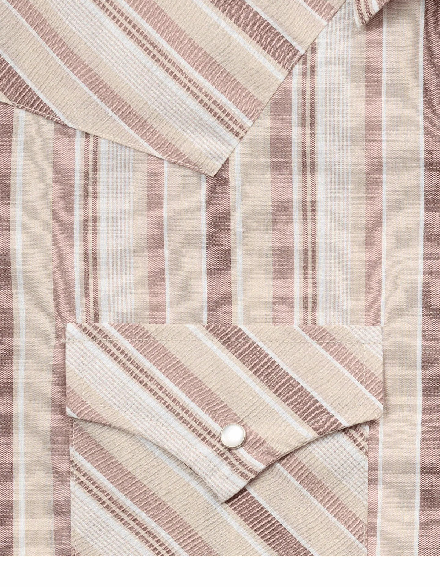 Men’s Western Stripe Snap Button Shirt – Short Sleeve Casual Cowboy Style